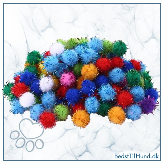 Pompom 8 mm, glitter