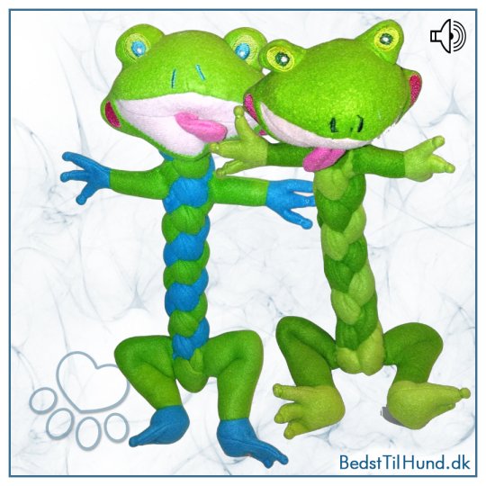 Flettet fleece frø, 35 cm