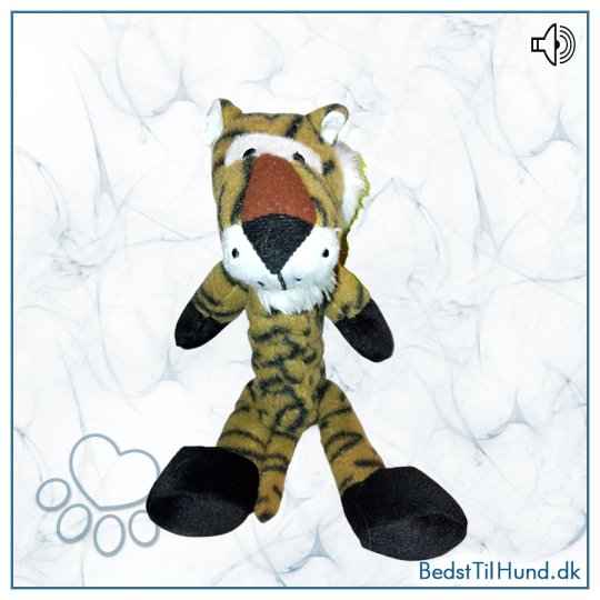 Flettet Fleece tiger, 25 cm