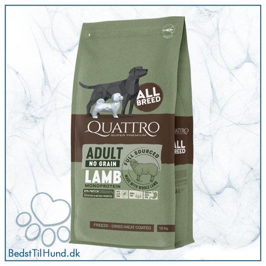 Quattro Super Premium No Grain All Breed Adult, Lamb 12kg MONOPROTEIN
